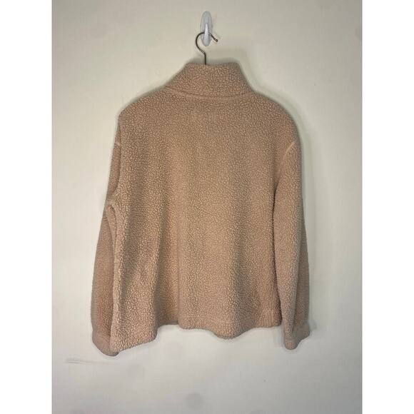 UGG By Koolaburra Pink 1/2 Zip Sherpa Fleece Pullover Sweatshirt Medium Winter - Picture 7 of 16